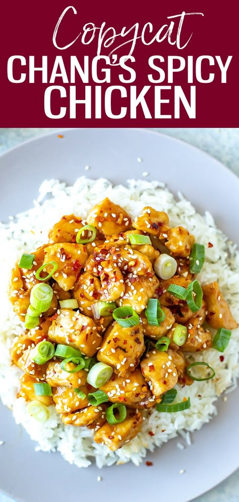 Pf Changs Spicy Chicken Recipe, Sweet And Spicy Stir Fry, Changs Spicy Chicken, Spicy Stir Fry, Pf Chang, Pf Changs, Spicy Chicken Recipes, Sauce For Chicken, Meal Prep Bowls