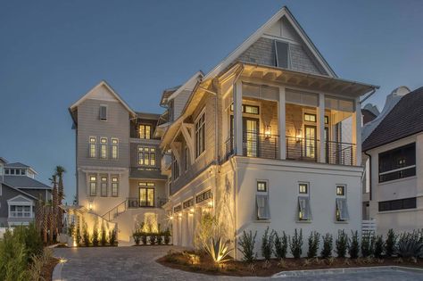 Tour this beautifully inspiring beach house getaway in Santa Rosa Beach Seagrove Beach Florida, Beach House Getaway, Beach House Tour, Florida Beach House, Coastal Architecture, Seagrove Beach, Beachfront Home, Dream Beach Houses, Beach Watercolor