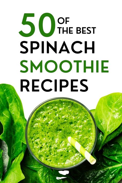 The Best Healthy Spinach Smoothie Recipes Spinach Kale Smoothie Recipes, Spinach Shakes Healthy, Sweet Spinach Smoothie, Protein Shake Recipes With Spinach, Spinach Shake Recipes, Spinach Smoothies Healthy, Savory Smoothies, Smoothie Recipes With Spinach, Frozen Spinach Smoothie