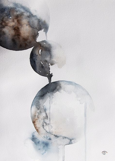 abstract stone spheres. watercolor. artist: Jennifer Thangavelu. facebook: Limninescence Fine Art Watercolour Inspiration, Abstract Watercolor Art, 수채화 그림, Watercolor Inspiration, Abstract Artists, Watercolor And Ink, Abstract Watercolor, Art Techniques, Painting Inspiration