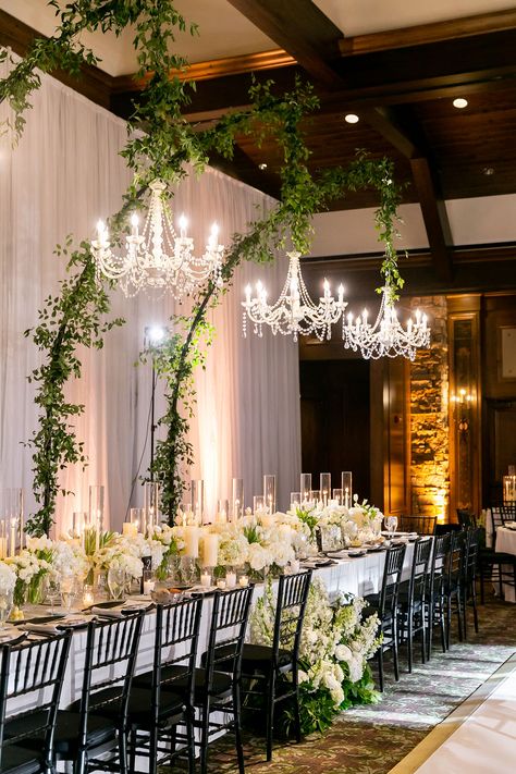 Hanging Chandelier Over Table Wedding, Boho Chandelier Wedding, Crystal Chandelier Wedding Decor, Greenery On Chandelier Wedding, Greenery Hanging From Chandelier, Chandelier With Greenery Wedding, Chandelier Floral Arrangement, Greenery Chandelier Wedding, Wedding Chandelier Ideas