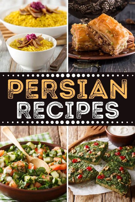 You'll wonder how you ever lived without these traditional Persian recipes. From rice to stew to kebabs, these dishes bring a true taste of Persia! Persian Salad, Persian Food Iranian Cuisine, Iranian Dishes, Iran Food, Iranian Recipes, Persian Recipes, Iranian Cuisine, Middle East Recipes, Persian Cuisine