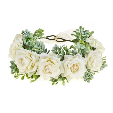 Vividsun Women Flower Crown Floral Headpiece Festival Wedding Hair Wreath Floral Crown (White) at Amazon Women’s Clothing store: Flower Headband Wedding, White Flower Crown, Festival Photography, Wedding Hair Wreath, Flower Crown Hairstyle, Hair Wreaths, Hair Wreath, Women Flower, Flower Headpiece