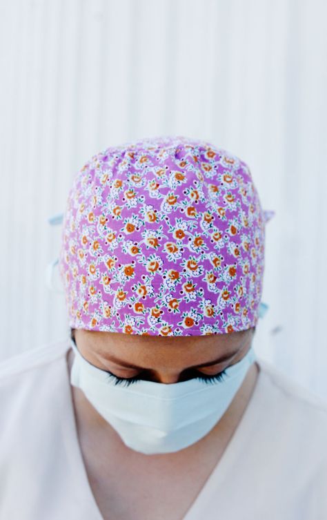 Surgical Cap Sewing Pattern with download - see kate sew Scrub Cap Pattern Free, Cap Sewing Pattern, Diy Scrub Cap, Nurse Supplies, Scrub Hat Patterns, Scrub Caps Pattern, Sewing Hats, Household Sewing, Surgical Mask