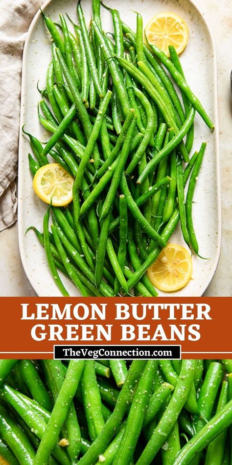 Green Bean Recipes Lemon, French Green Bean Recipes, Green Bean Side Dish Recipes, Butter Green Beans, Green Bean Recipes Healthy, Easy Green Bean Recipes, Fresh Green Bean Recipes, Thanksgiving Green Beans, Thanksgiving Meal Plan