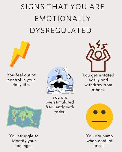 Signs that you are Emotionally Dysregulated: | Emotional awareness, Emotional wellness, Emotional health #Signs_Of_Understimulation #Dissacotiating_Symptoms #Nervous_Break_Down_Quotes #Signs_Of_Emotional_Dysregulation Signs Of Understimulation, Dissacotiating Symptoms, Signs Of A Dysregulated Nervous System, Nervous Break Down Quotes, Signs Of Emotional Dysregulation, Nervous Break Down Symptoms, Emotionally Dysregulated, Mood Dysregulation, Shutting Down Emotionally