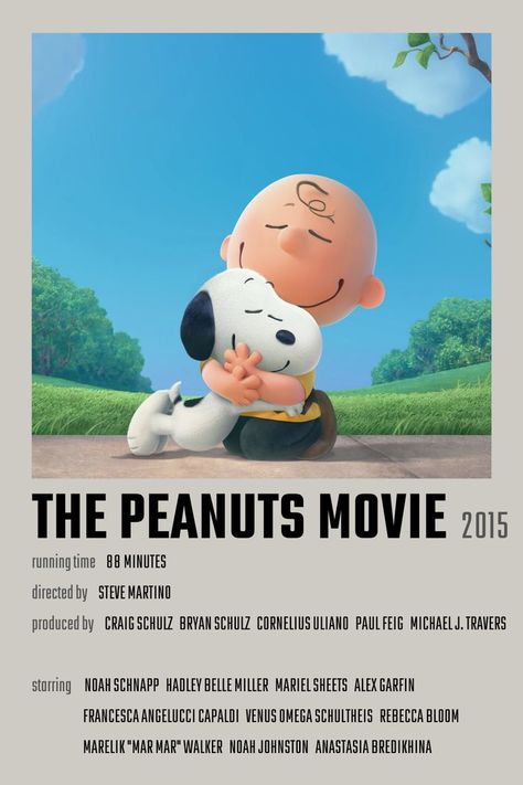 The Peanuts Movie Characters, Poster Movie Ideas, Cute Movie Posters, Charlie Brown Movie Poster, Disney Movies Posters, Peanut Movie, Peanuts Poster, Snoopy Movie, Charlie Brown Movie