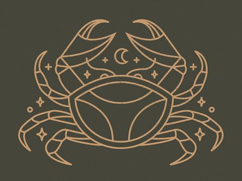 Great work from a designer in the Dribbble community; your best resource to discover and connect with designers worldwide. Crab Tattoo, Crab Art, Zodiac Tattoos, Tattoos Skull, Zodiac Tattoo, Desenho Tattoo, Zodiac Art, Tattoo Styles, Future Tattoos