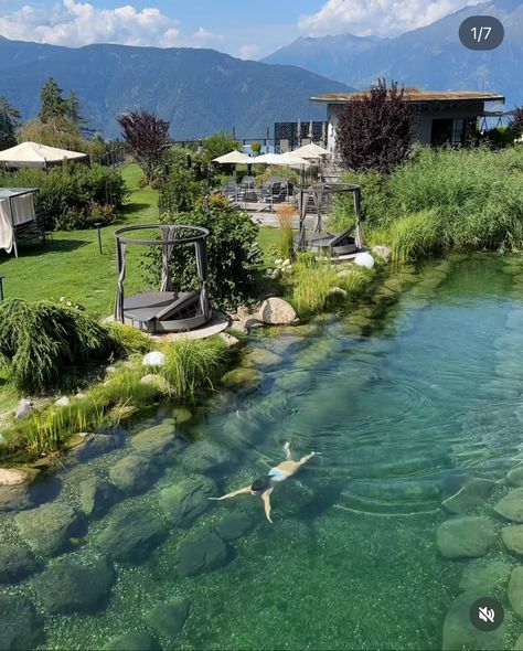 Natural Swimming Pools Backyard, Eco Pools Natural Swimming Ponds, Swimming Ponds Backyard, Natural Pond Pool, Natural Pools Backyard Swimming Ponds, Natural Swimming Pool Designs, Beautiful Ponds, Eco Pool, Forest Pool