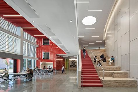 Saugus Middle/High School completes | Building Design + Construction Classroom Architecture, High School Design, High School Project, School Building Design, School Interior, Colonial Architecture, High School Education, Education Design, School Building