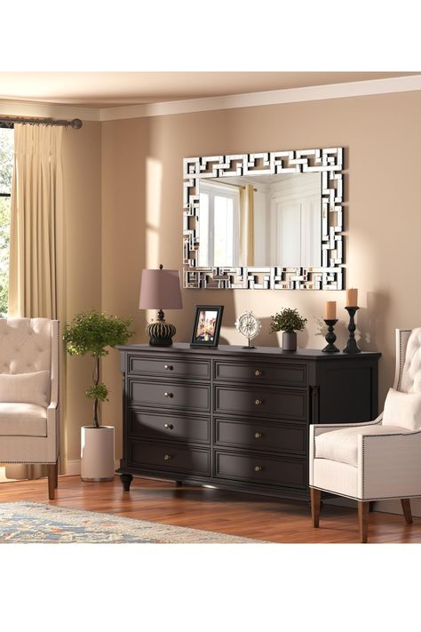 Large Size:

Dimensions: Measuring 27.5 inches in width and 39.4 inches in height, this mirror is substantial enough to make a statement in any room, providing a focal point and enhancing the space visually.
Decorative Silver Frame:

Beveled Edges: The silver beveled frame adds a touch of elegance and sophistication, reflecting light in a way that can make a room appear brighter and more open. Mirrors For Living Room, Silver Framed Mirror, Mirror For Wall, Mirror Wall Living Room, Reflecting Light, Living Room Mirrors, Living Room Remodel, Rectangle Mirror, Living Room Bathroom