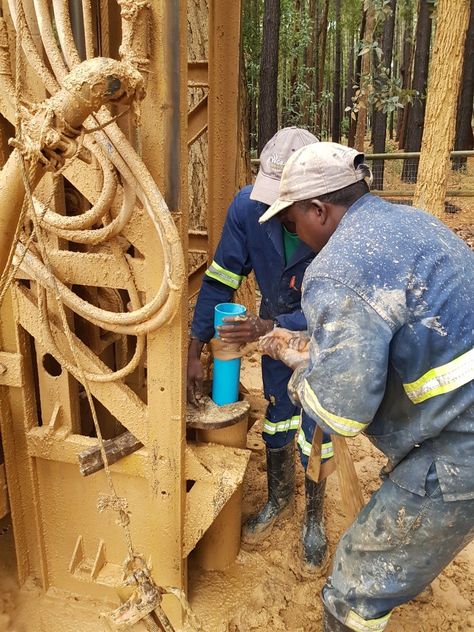 Borehole drilling team installing pvc casing for a borehole. Borehole Drilling, Water Solutions, Pink Photo, Cape Town South Africa, Love Wallpaper, Cape Town, South Africa, Cape