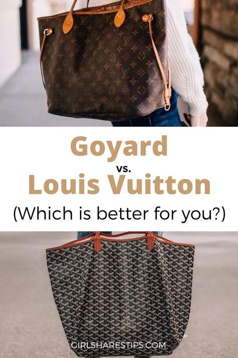 Goyard vs Louis Vuitton, which brand is better for you? Check this post for everything you need to know about these two fashion brands, detailed comparisons between the iconic products from Goyard and Louis Vuitton, including reviews of Louis Vuitton Neverfull vs Goyard St. Louis Bag, and more LV bags, Goyard handbags, and wallets. We also provide insights on which bag to choose if you are looking for an ideal travel tote or work bags. | Goyard tote outfit | Louis Vuitton handbags | Lv bags Luis Vuitton Outfits, Louis Vuitton Outfits Women, Goyard Tote Outfit, Louis Vuitton New Bags, Louis Vuitton Outfits, Louis Vuitton Nails, Goyard Handbags, Louis Vuitton Iphone Wallpaper, Goyard Tote