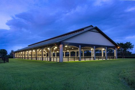 Outdoor Riding Arena, Luxury Horse Stables, Horse Farm Layout, Covered Riding Arena, Covered Arena, Luxury Horse Barns, Equine Facility, Horse Riding Arena, Dream Barn Stables