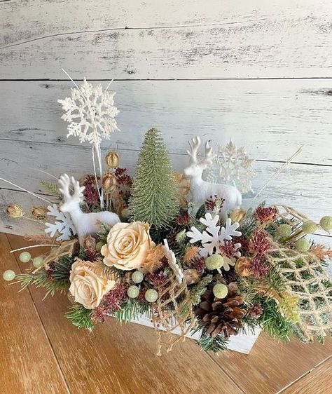 (2) Facebook Dried Floral Decor, Dried Floral Arrangements, Student Spotlight, Winter Deer, Beautiful Winter Scenes, Dried Roses, Christmas Floral Arrangements, Floral Centerpiece, Des Moines Iowa