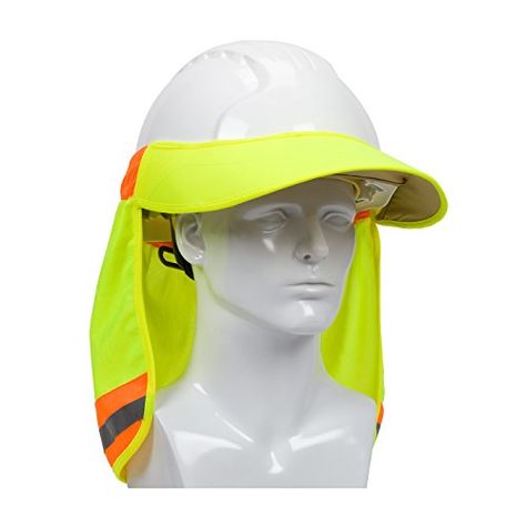 EZ-Cool 396-800-YEL Hi-Vis Hard Hat Neck Sun Shade With Visor, Large, Yellow. For product & price info go to:  https://all4hiking.com/products/ez-cool-396-800-yel-hi-vis-hard-hat-neck-sun-shade-with-visor-large-yellow/ Nike Tech Sweatsuit, Hard Hat Decals, Alice In Wonderland Props, Fire Helmet, Head Protection, Safety Clothing, Ferragamo Men, Work Gear, Cap Style