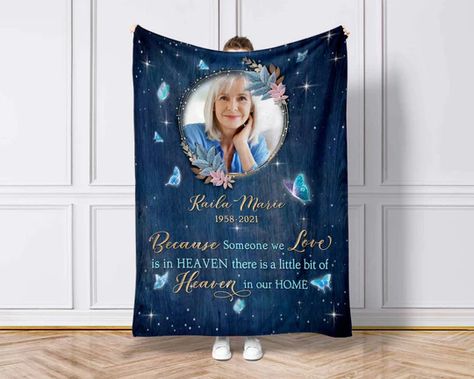 Memorial Blankets With Pictures For Loss Of Mother, Sympathy Blanket For Funeral, Bereavement Blanket Loss Of Grandma, Memorial Blanket, In Loving Memory Gifts, Memory Blanket, Personalized Memorial Gifts, Loss Of Mother, In Memory Of Dad, Custom Memorial, Bereavement Gift