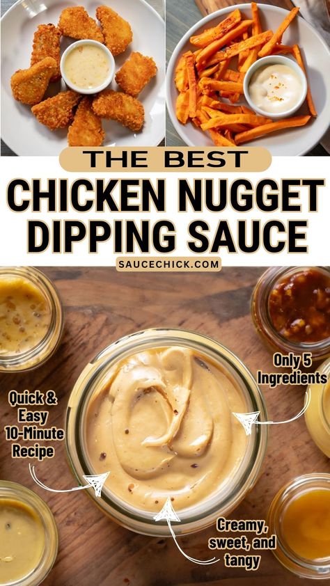 Chicken Nugget Dipping Sauce Recipe Homemade Chicken Nugget Sauce, Nugget Sauce Recipe, Chicken Nuggets Sauce Dips, Best Chicken Nugget Dipping Sauce, Chicken Nugget Sauce Recipes, Chicken Finger Dipping Sauce Recipe, Dip For Chicken Nuggets, Sauce For Nuggets, Chicken Fingers Sauce