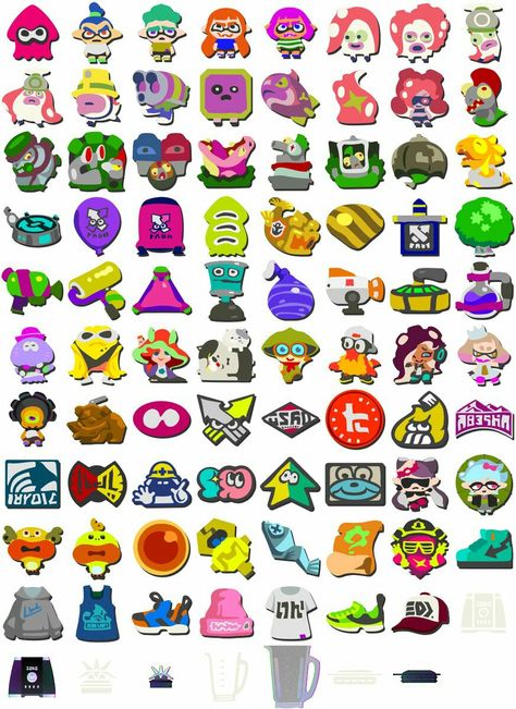 Mem Cakes Splatoon, Splatoon Stickers Printable, Splatoon Tattoo, Splatoon Stickers, Splatoon 2 Art, Splatoon Comics, Game Ui Design, New Animal Crossing, Phone Themes