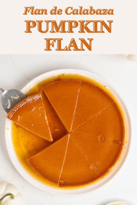 This pumpkin flan (flan de calabaza) is a fun Fall twist on the traditional Puerto Rican dessert. It has that signature custard filling with creamy pumpkin and is topped with a classic caramel sauce. Puerto Rican Dessert, Mexican Flan Recipe, Homemade Flan, Cheese Flan Recipe, Spanish Flan Recipe, Spanish Flan, Cheese Flan, Flan Recipe Easy, Mexican Flan