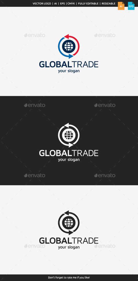 Global Trade Logo Template Vector EPS, AI. Download here: http://graphicriver.net/item/global-trade-logo-template/11367678?ref=ksioks Export Logo Ideas, Import Export Logo, Export Logo, Trading Company Logo, Trading Logo, Transport Logo, Trade Logo, Transportation Logo, Logistics Logo