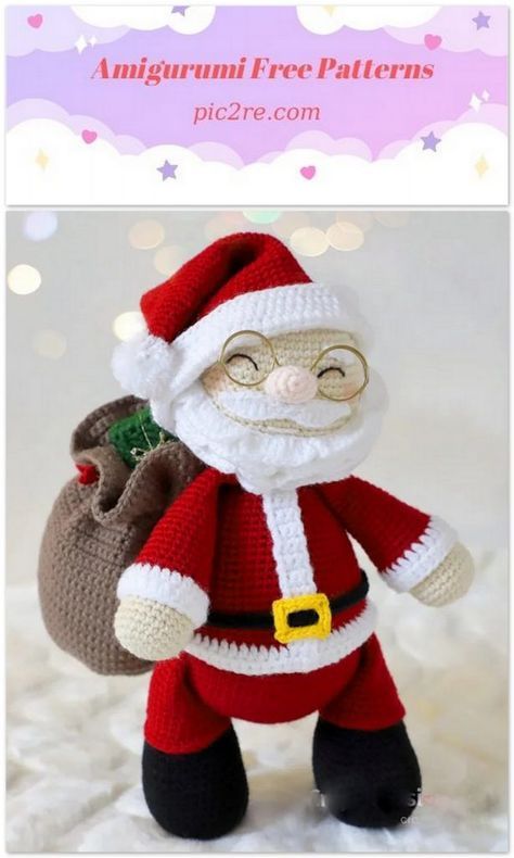 Nanny Fran, Amigurumi Santa Claus, Amigurumi Santa, Doll Free Pattern, Christmas Crochet Patterns Free, Amigurumi Christmas, Crochet Santa, Handmade Christmas Crafts, Christmas Patterns