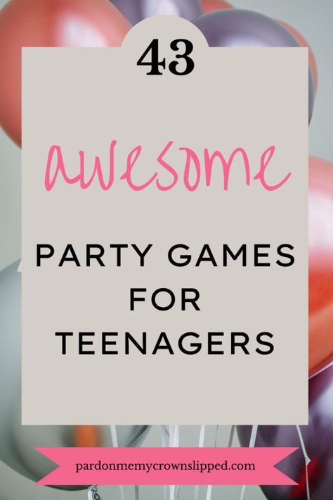 Want some great party games for teenagers that are sure to keep the whole gang having fun? Check out this list and have a blast at your next party. Fun Teen Party Games, Party Games For Teenagers, Teenage Party Games, Games For Teenagers, Teen Birthday Party Games, Teenage Party, Girls Birthday Party Games