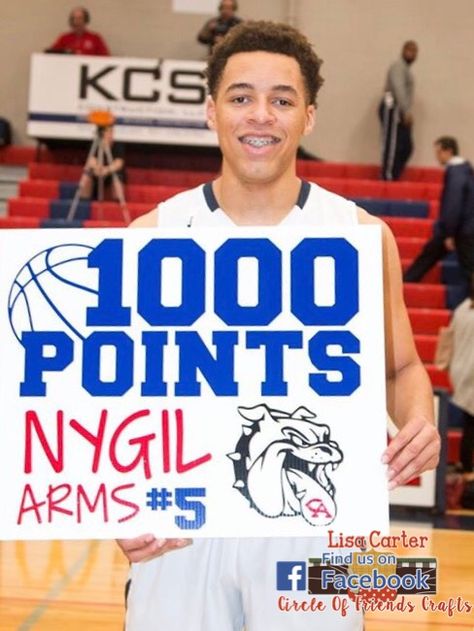 1000 Point Basketball Sign 1 000 Point Basketball Signs, 1000 Points Basketball Ideas Poster, 1000 Points Basketball Signs, 1000 Points Basketball Ideas, 1000 Points Basketball, Basketball Celebration, Basketball Locker Decorations, Basketball Treats, Club Posters