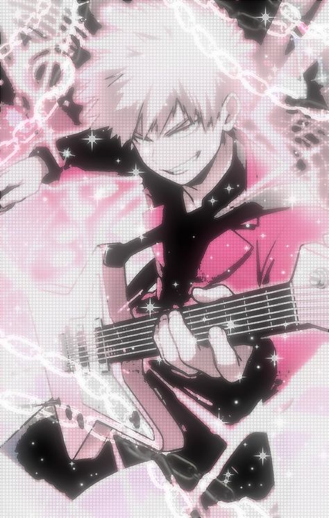 Bakugou Background Aesthetic, Pink Bakugou Wallpaper, Bakugo Aesthetic Icon, Bakugou Aesthetic Icon, Bakugo Coquette, Emo Bakugou, Pink Bakugou, Bakugou Background, Bakugo Wallpaper Aesthetic