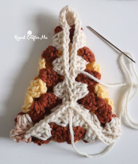 Crochet Granny Square Tree Ornaments - Repeat Crafter Me Christmas Yarn Crochet, Granny Square Trees, Granny Square Crochet Christmas Tree, Granny Square Crafts Projects, Granny Square Christmas Trees, Granny Square Christmas Tree Ornament, Diy Crochet Christmas Decorations, Xmas Crochet Decorations, Granny Christmas Tree Crochet Pattern