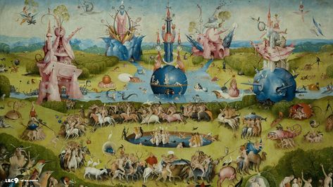 garden of earthly delights by hieronymus bosch Jeronimus Bosch, Hieronymus Bosch Paintings, Hieronymous Bosch, The Garden Of Earthly Delights, Istoria Artei, Jan Van Eyck, Earthly Delights, The Garden Of Eden, Garden Of Earthly Delights