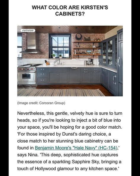 Pleased to be showcased in Livingetc Magazine, providing insights on Kirsten Dunst’s moody kitchen cabinet color in her Manhattan penthouse, currently on the market for $7 million. Read all about how to achieve an eye-catching industrial style interior! Thank you to the writers and editors of Livingetc Magazine. Copy paste the link below or head to my stories to read the full article: https://www.livingetc.com/news/kirsten-dunst-kitchen-cabinet-color #KirstenDunst #IndustrialStyle #Kitchen... Kitchen Cabinet Color, Moody Kitchen, Manhattan Penthouse, Stories To Read, Industrial Style Interior, Cabinet Color, Kitchen Cabinet Colors, Kirsten Dunst, Custom Home Designs