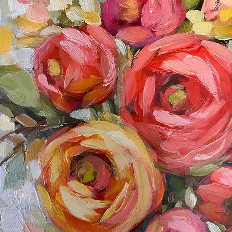 Andrea Lavery, Brown Orange, Big Canvas Art, Abstract Floral, Floral Painting, Painting Inspiration, Painting Frames, Floral Art, Flower Painting