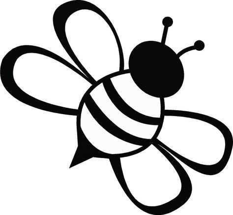 Vinyl On The Go: Bee Bumble Bee Images, Bee Clip Art, Bee Outline, Clip Art Black And White, Bee Silhouette, Bee Printables, Bee Images, Bee Drawing, Bee Coloring Pages