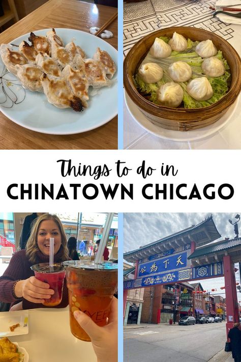 7 things you shouldnt miss while visiting Chinatown Chicago. Food, drinks, sights and more! Chicago In November, Chicago Places To Visit, Chinatown Chicago, Chicago Weekend, Chicago Christmas, Chicago Vacation, Chicago Things To Do, Illinois Travel, Midwest Travel