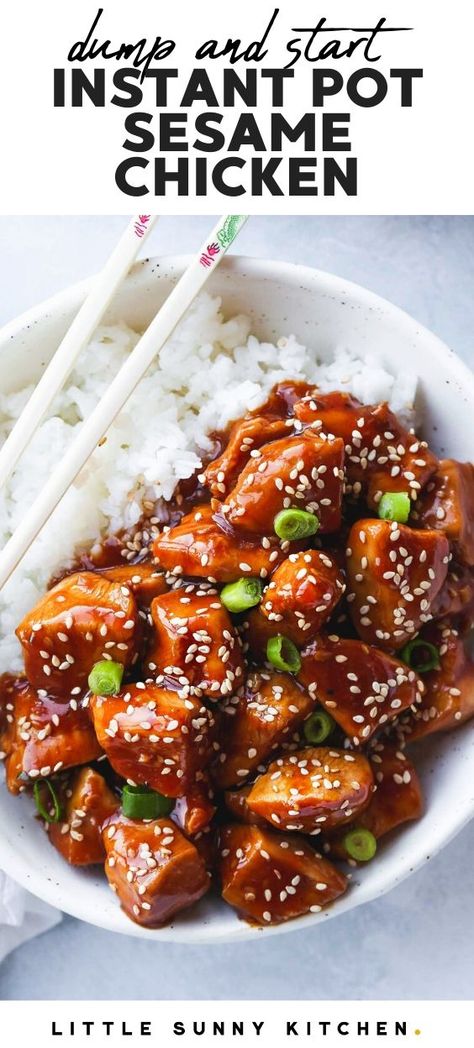 Instant Pot Sesame Chicken, General Tao Chicken, Chicken Instapot, Instapot Recipes Chicken, Honey Sesame Chicken, Sesame Chicken Recipe, Pot Recipes Easy, Honey Soy, Instant Pot Recipes Chicken