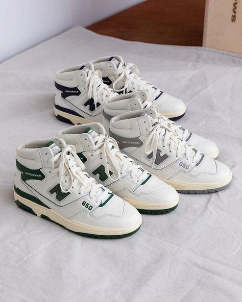 New Balance High Tops, Aime Leon Dore New Balance, New Balance 650, Teddy Santis, Nike High Tops, Aime Leon Dore, Shoe Inspo, Swag Shoes, New Balance Shoes