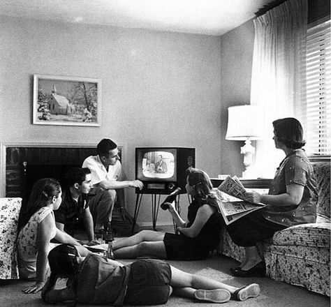 American family watching TV 1958 Wikipedia Logo, Ed Sullivan Show, Sling Tv, Perry Mason, Gender Roles, Moon Landing, Great Tv Shows, Media Sosial, Middle Class