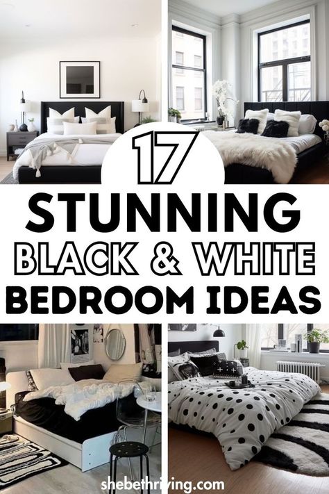 Black and white bedroom ideas Minimalist Bedroom Black And White, White And Black Bedroom Ideas, Bedroom White And Black, Minimalist Bedroom Black, Black White Bedroom Decor, Diy Bedroom Remodel, Black White Bedroom Ideas, White Bedroom Decor Ideas, Black And White Bedrooms