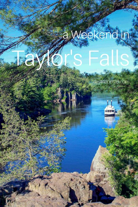 How to spend a weekend in Taylors Falls Minnesota. Filled with relaxation and family activities. Day Trip | Getaway | MN | USA | Waterpark | Saint Croix River #MNFall Minnehaha Falls Minnesota, Taylor Falls Minnesota, Taylor’s Falls Mn, Taylors Falls Minnesota, Gold Home Decor Ideas, My Family Activities, Travel Minnesota, Minneapolis Sculpture Garden, West Coast Trail