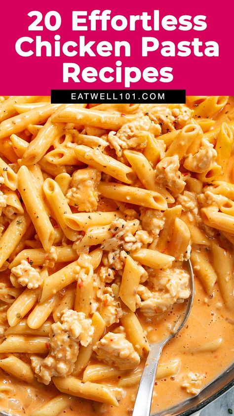 Ground Chicken Recipes With Pasta, Leftover Chicken Pasta Recipes, Recipes With Chicken And Pasta, Chicken Pasta Dinner Recipes, Chicken Breast And Pasta Recipes, Ground Chicken Pasta Recipes, Quick Chicken Pasta Recipes, Chicken And Pasta Recipes Easy, Easy Chicken Pasta Recipes