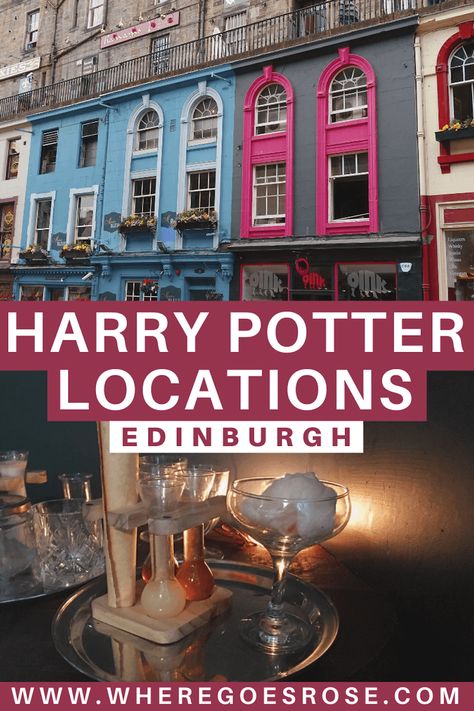 A guide to the Edinburgh Harry Potter locations including how to book an Edinburgh Harry Potter tour. Finding these locations is one of the best things to do in Edinburgh that shouldn't be missed during Scotland travel. | Edinburgh harry potter diagon alley | edinburgh harry potter hogwarts | edinburgh scotland harry potter | edinburgh scotland things to do in harry potter Department Of Magic Edinburgh, Edinburgh Harry Potter Tour, The Elephant House Edinburgh, The Dome Edinburgh, Scotland Harry Potter, Harry Potter Hotel, Harry Potter Bar, Edinburgh Harry Potter, Travel Edinburgh