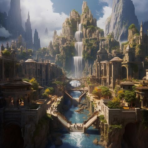 Seni Korea, Fantasy Lovers, Fantasy House, Fantasy City, Fantasy Castle, Fantasy Setting, Fantasy Places, Fantasy Novel, Futuristic City