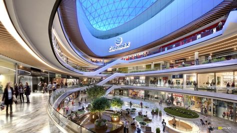 VWArtclub - Mall Shopping Mall Design, Atrium Design, Skylight Design, 3dmax Vray, Modern Architecture Building, Commercial Complex, Mall Design, Apartment Projects, Dark Interiors