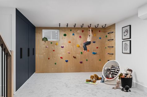 LC's Moddy Basement - Transitional - Kids - Chicago - by Lauren Collander Interiors | Houzz Transitional Basement Ideas, Moody Basement, Basement Play Area, Kids Garage, Simple Diy Projects, Kids Play Spaces, Basement Gym, Basement Playroom, Basement Inspiration