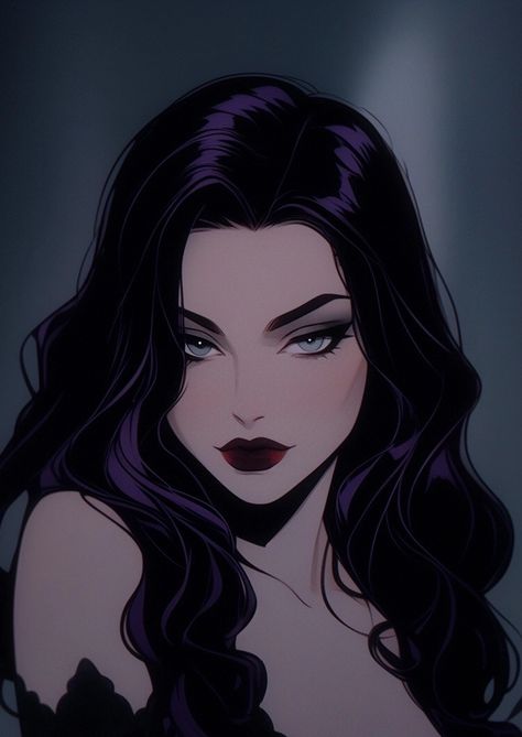 Yennefer Of Vengerberg, Digital Art Anime, Arte Fantasy, Cartoon Profile Pics, Digital Art Girl, Girly Art, Character Portraits, A Drawing, Dark Hair