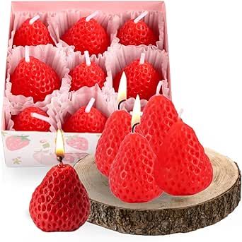 Strawberry Candle, Diy Scent, Vanilla Candle, Candle Maker, Birthday Cake With Candles, Pink Candles, Candle Cake, Small Candles, Unique Candles