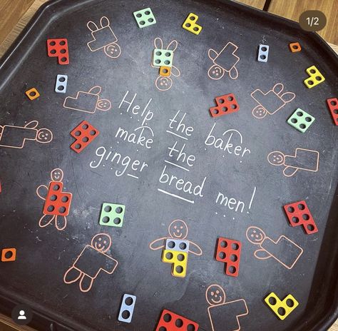 Gingerbread Man Tuff Tray, Traditional Tales Eyfs, Gingerbread Man Eyfs, Gingerbread Activities Preschool, Gingerbread Man Math, Eyfs Provision, Fairy Tales Preschool Activities, Gingerbread Man Story, Maths Eyfs