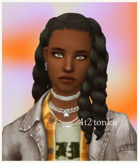 Sims Recolor, Sims 2 Black Hair, Sims 4t2, Braid Buns, Ts2 Hair, Sims 2 Games, Sims2 Cc, Sims Download, Sims 2 Hair