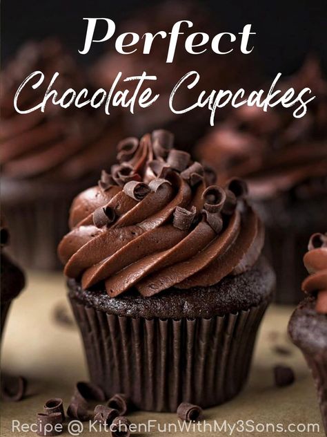 Chocolate Lovers Cupcakes, Ultimate Chocolate Cupcakes, Rich Chocolate Cupcakes, Choc Cupcake Recipe, The Best Chocolate Cupcakes, How To Make Chocolate Cupcakes, Triple Chocolate Cupcakes, Fancy Chocolate Cupcakes, Chocolate Cupcake Recipe From Scratch